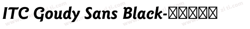 ITC Goudy Sans Black字体转换